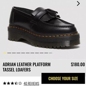 Adrian Leather Platform Tassel Loafers Dr Martens